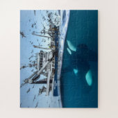Orca Killer Whale Kommerzielle Fischerboote Puzzle (Vertikal)