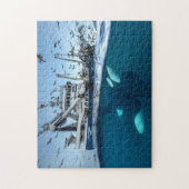 Orca Killer Whale Kommerzielle Fischerboote Puzzle (Vertikal)
