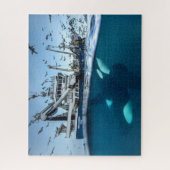 Orca Killer Whale Kommerzielle Fischerboote Puzzle (Vertikal)