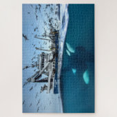 Orca Killer Whale Kommerzielle Fischerboote Puzzle (Vertikal)