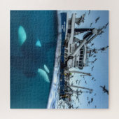 Orca Killer Whale Kommerzielle Fischerboote Puzzle (Horizontal)
