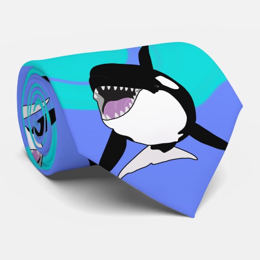 Orca Killer Whale Krawatte (Gerollt)