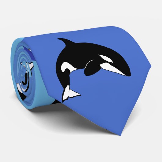Orca Killer Whale Krawatte (Gerollt)