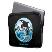 Orca Killer Whale Laptopschutzhülle (Vorderseite Links)