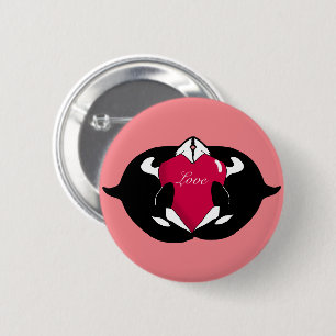 Orca Killer Whale Liebe Button