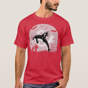 Orca Killer Whale Mondlicht Sonniges Halloween Cos T-Shirt