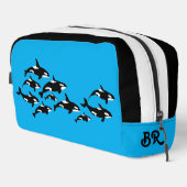 Orca Killer Whale Monogram Waschbeutel (Rechte Ecke)