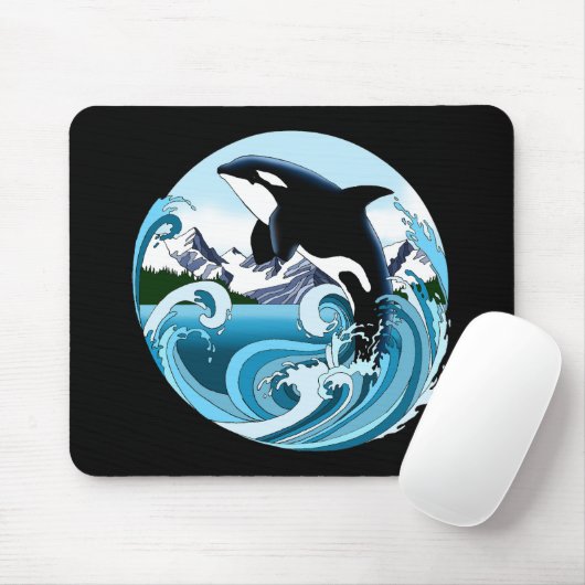 Orca Killer Whale Mousepad (Mit Mouse)