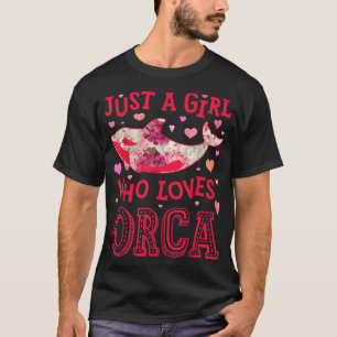 Orca Killer Whale Nur ein Mädchen, das Meerestiere T-Shirt