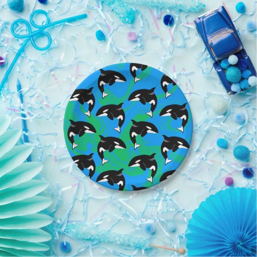 Orca Killer Whale Pappteller (Party)