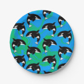 Orca Killer Whale Pappteller (Vorderseite)