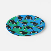 Orca Killer Whale Pappteller (Schrägansicht)
