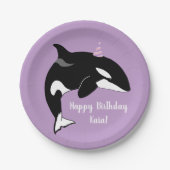 Orca Killer Whale Pappteller (Vorderseite)
