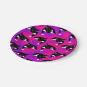 Orca Killer Whale Pappteller (Schrägansicht)