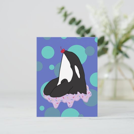 Orca Killer Whale Postkarte (Stehend Vorderseite)