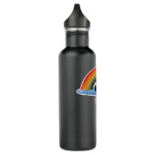 Orca Killer Whale Rainbow Retro Liebe Edelstahlflasche (Links)