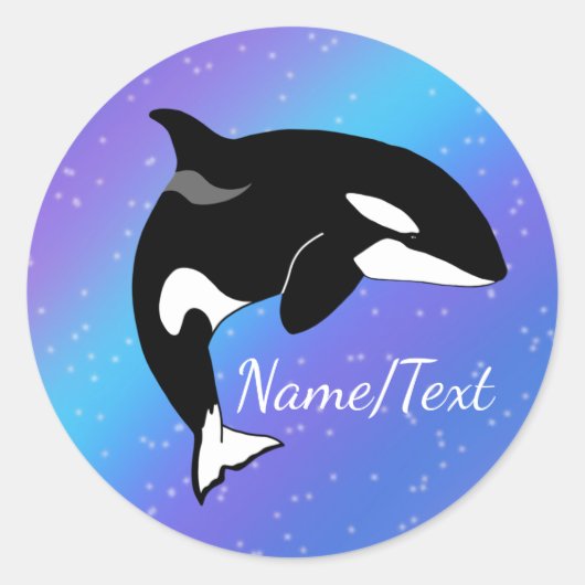 Orca Killer Whale Runder Aufkleber (Vorderseite)