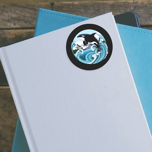 Orca Killer Whale Runder Aufkleber