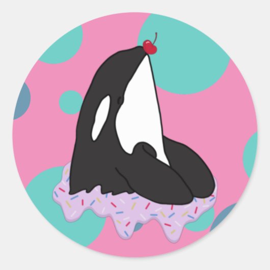 Orca Killer Whale Runder Aufkleber (Vorderseite)