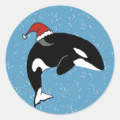 Orca Killer Whale Runder Aufkleber (Vorderseite)