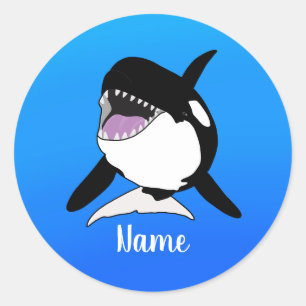 Orca Killer Whale Runder Aufkleber