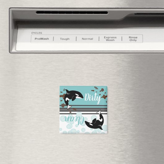 Orca Killer Whale schmutzig/sauber Magnet (In Situ (Geschirrspüler))