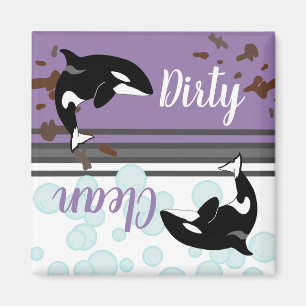 Orca Killer Whale schmutzig/sauber  Magnet