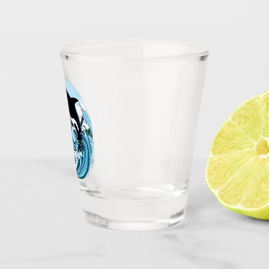 Orca Killer Whale Schnapsglas (Rechts)
