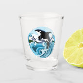 Orca Killer Whale Schnapsglas (Vorderseite)