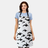 Orca Killer Whale Schwarzes und Weiße Meer Schürze (Getragen)