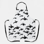 Orca Killer Whale Schwarzes und Weiße Meer Schürze (Vorderseite)