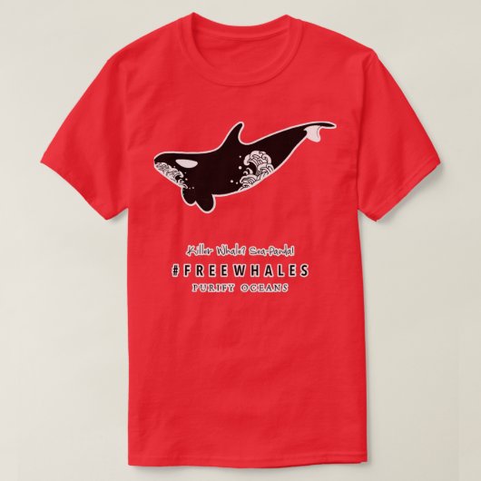 Orca Killer Whale Sea Panda Freewales T-Shirt (Design vorne)
