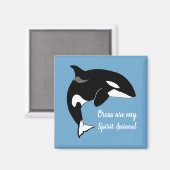 Orca Killer Whale Spirit Animal Magnet (Vorderseite/Rückseite)