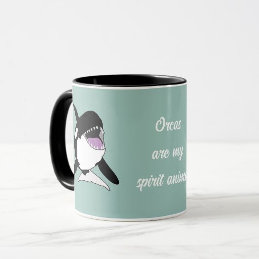 Orca Killer Whale Spirit Animal Tasse (Vorderseite Links)