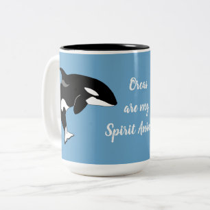 Orca Killer Whale Spirit Animal Zweifarbige Tasse