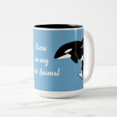 Orca Killer Whale Spirit Animal Zweifarbige Tasse (VorderseiteRechts)
