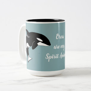 Orca Killer Whale Spirit Animal Zweifarbige Tasse