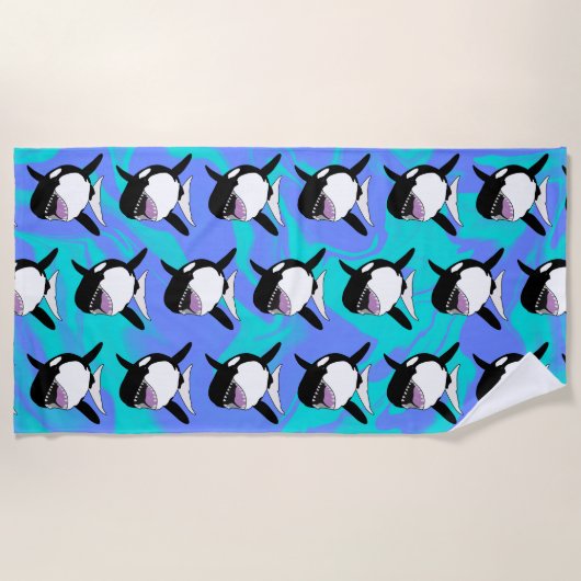 Orca Killer Whale Strandtuch (Vorderseite)