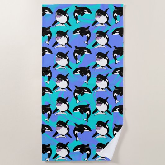 Orca Killer Whale Strandtuch (Vorderseite)
