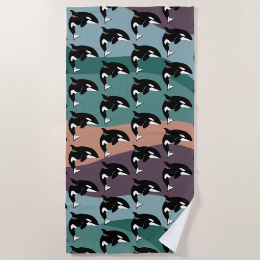 Orca Killer Whale Strandtuch (Vorderseite)