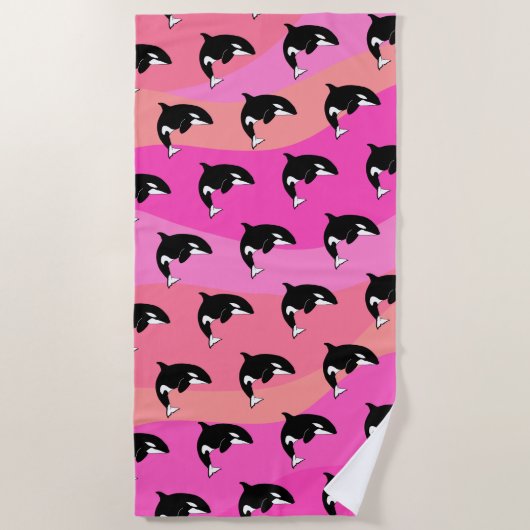 Orca Killer Whale Strandtuch (Vorderseite)