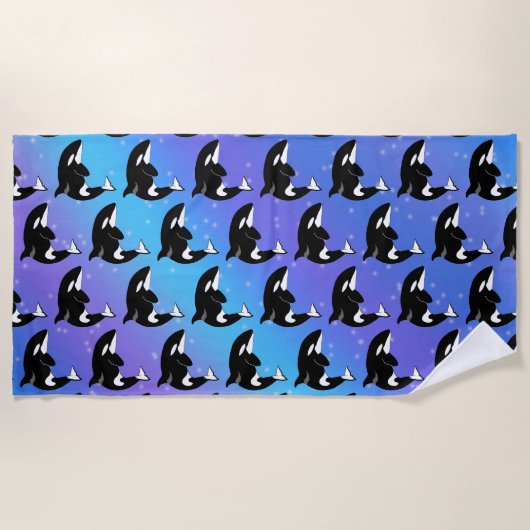 Orca Killer Whale Strandtuch (Vorderseite)