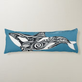 Orca Killer Whale Tlingit Indigo Blue Tinte Seitenschläferkissen (Vorderseite)