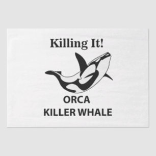 Orca Killer Whale tötet es lustig Seidenpapier