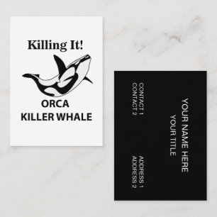 Orca Killer Whale tötet es lustig Visitenkarte