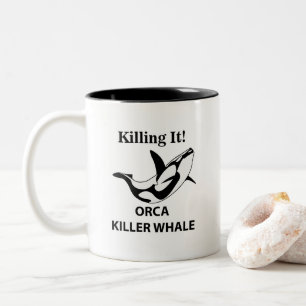 Orca Killer Whale tötet es lustig Zweifarbige Tasse