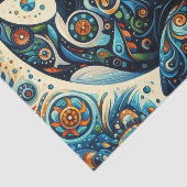 Orca Killer Whale Whimsical Nautical Decoupage Seidenpapier (Ausschnitt)