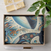 Orca Killer Whale Whimsical Nautical Decoupage Seidenpapier (Geschenk)