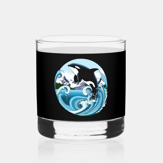 Orca Killer Whale Whiskyglas (Vorderseite)