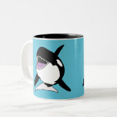 Orca Killer Whale Zweifarbige Tasse (Vorderseite Links)